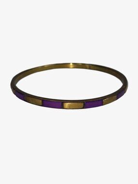 Vintage Inlaid Brass-plated Bangle